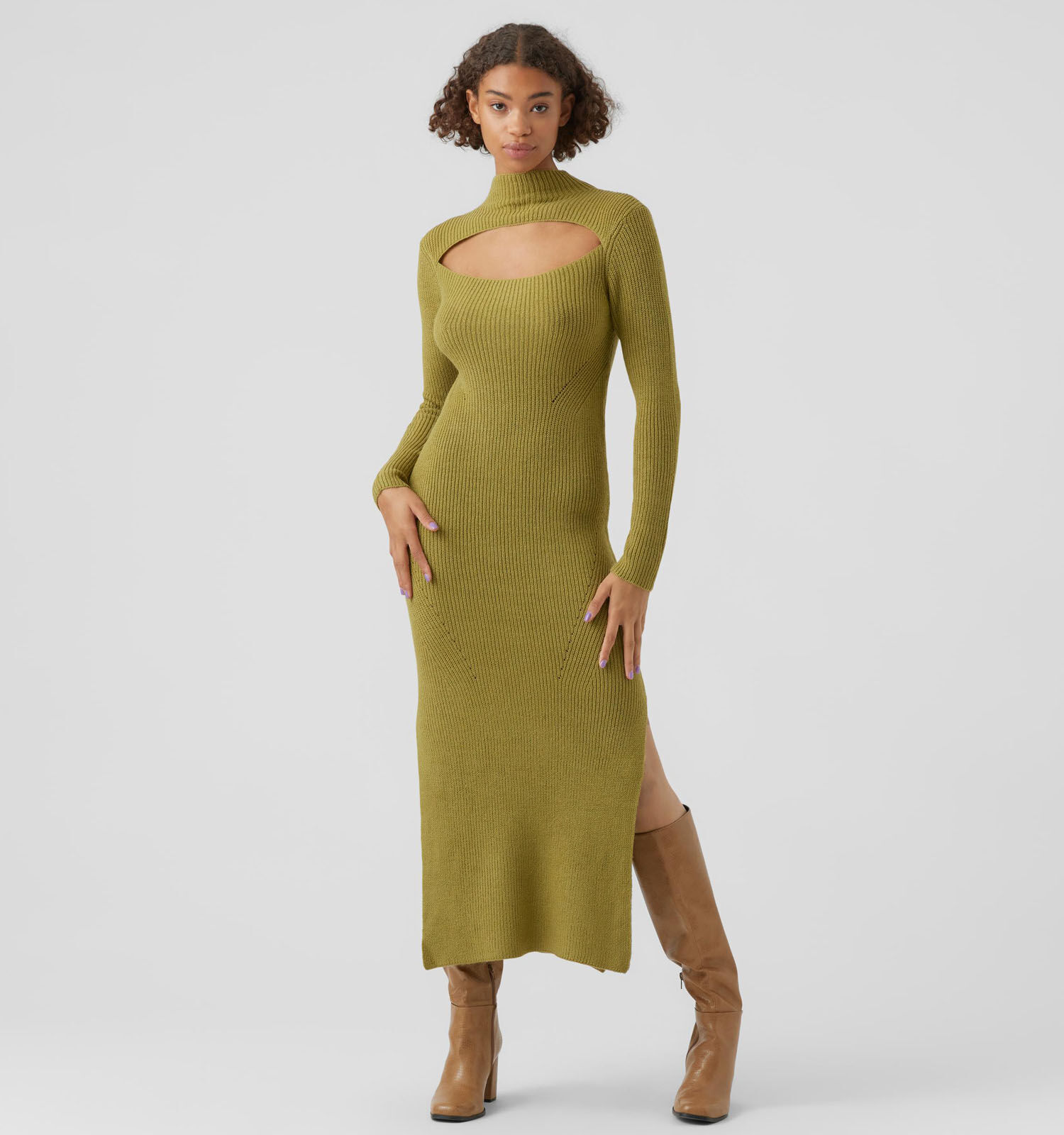 Vero Moda Kae D2 Olijfgroen Kleed Dames Kleedjes Online op TORFS.BE