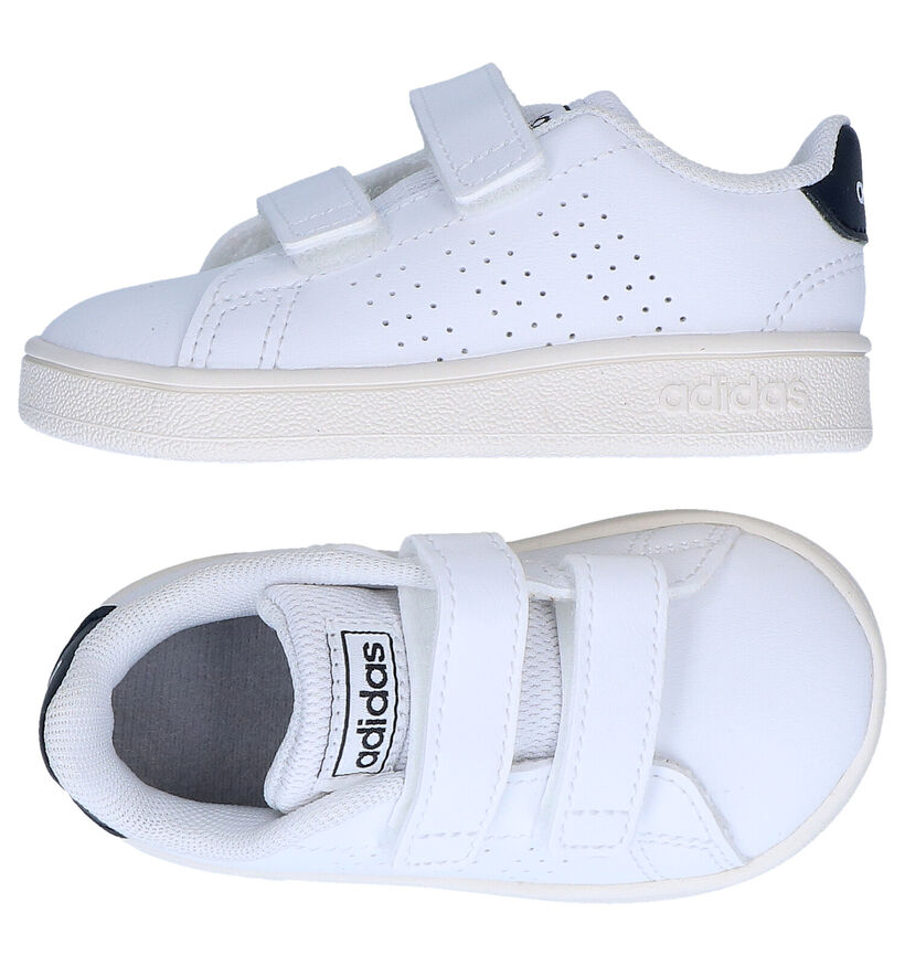 adidas Advantage I Witte Babysneakers in kunstleer (284598)