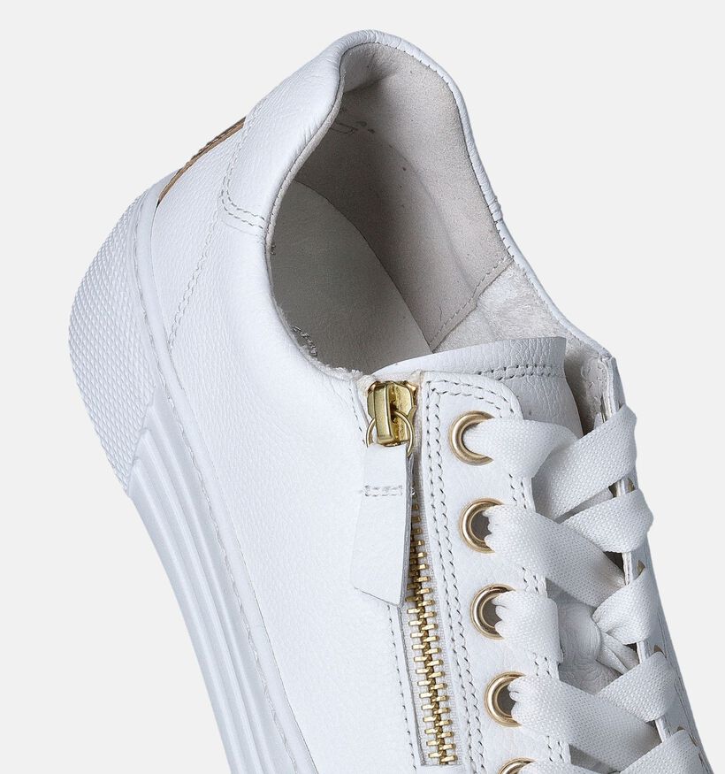Gabor OptiFit Witte Veterschoenen voor dames (352095) - geschikt voor steunzolen