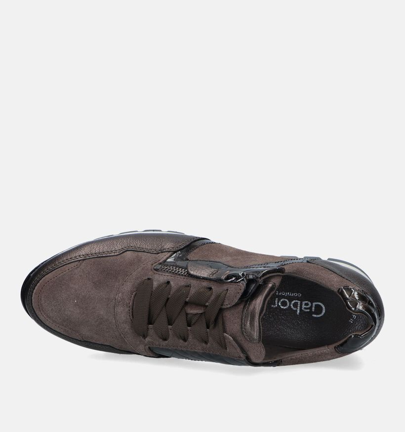 Gabor OptiFit Taupe Sneakers voor dames (331143) - geschikt voor steunzolen