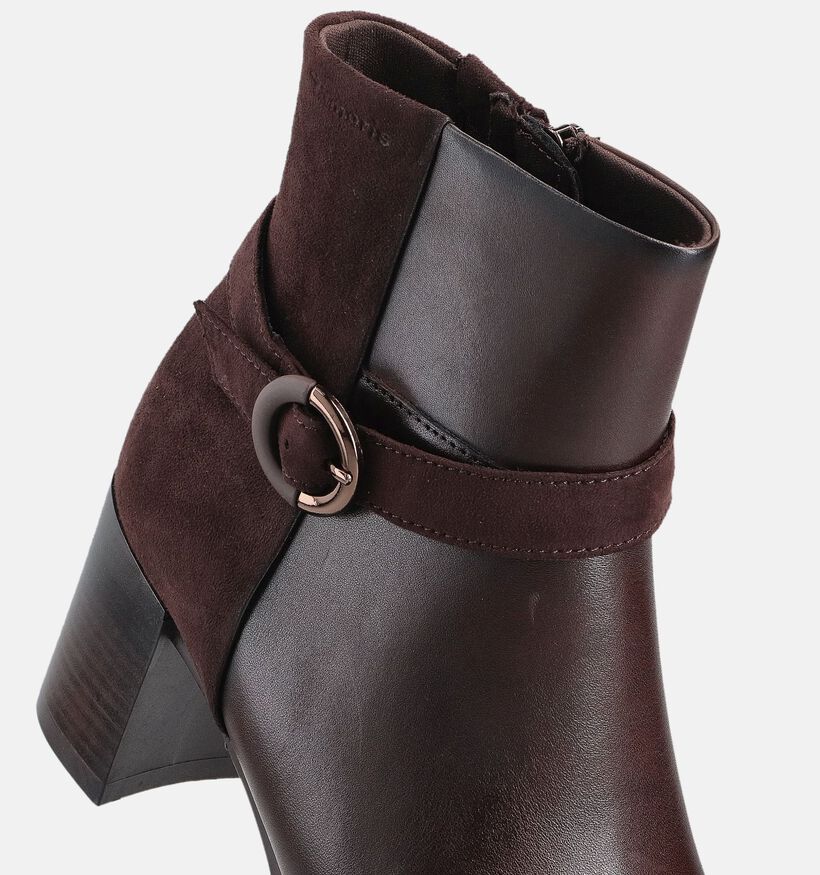 Tamaris Bottines à talons en Brun foncé pour femmes (362775)