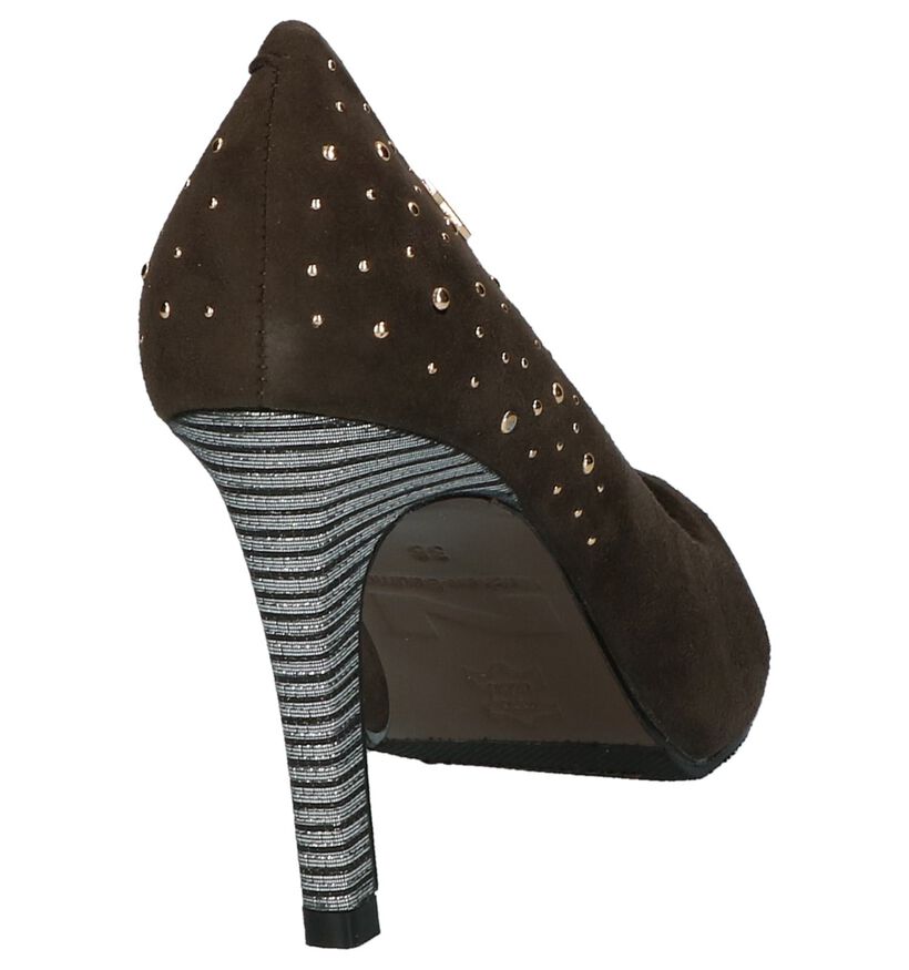 Bruine Pumps Nathan-Baume in daim (205329)