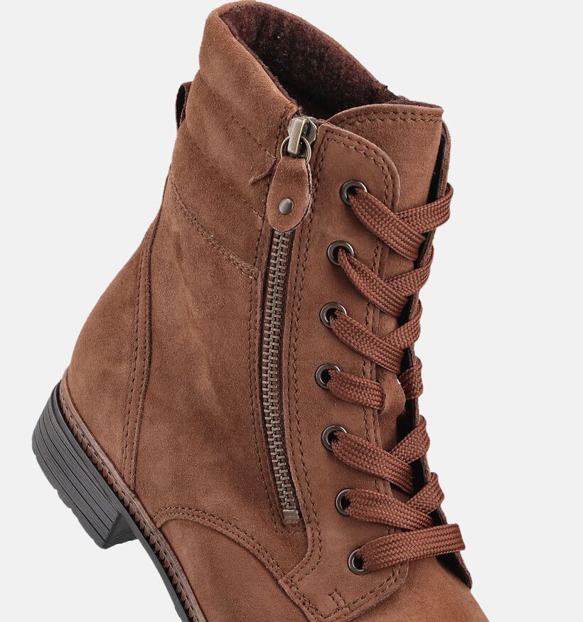 Gabor Bruine Veterboots voor dames (363137) - geschikt voor steunzolen