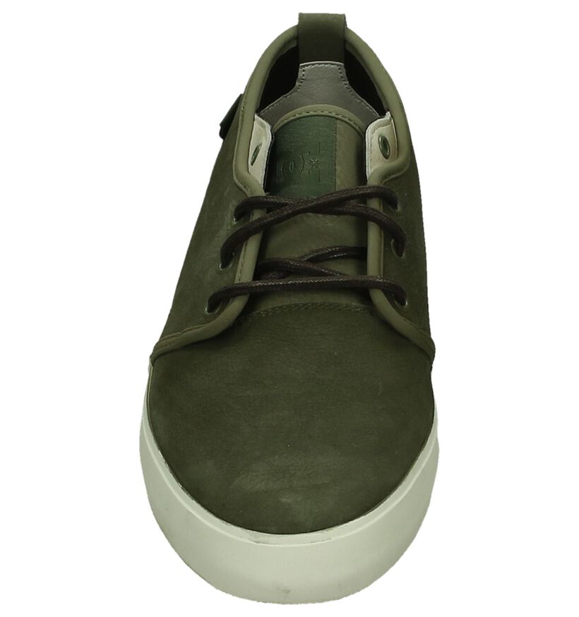 DC Shoes Baskets basses en Vert kaki en cuir (200498)