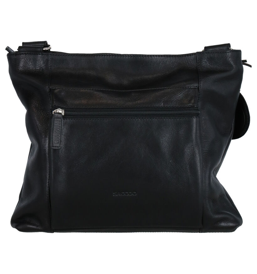 Saccoo Berjemo Sac porté croisé en Noir en cuir (283614)