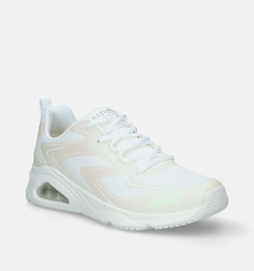 Skechers Tres-Air Uno Glit-Airy Witte Sneakers voor dames (335205) - geschikt voor steunzolen