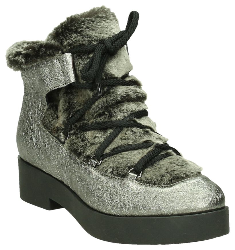 Veterboots River Woods Zilver in faux fur (182630)