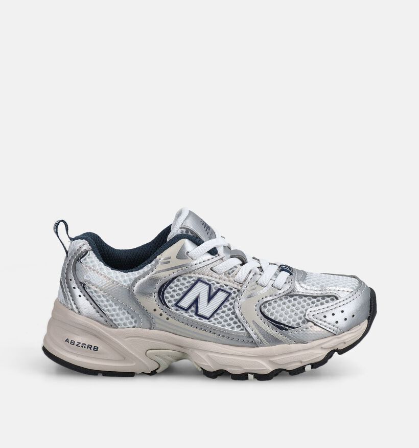 New Balance 530 Baskets basses en Argent pour filles, gar&ccedil;ons (377319) - pour semelles orthop&eacute;diques