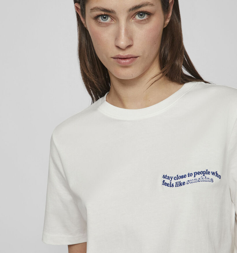 Vila Sybil Wit Basic T-shirt voor dames (337659)