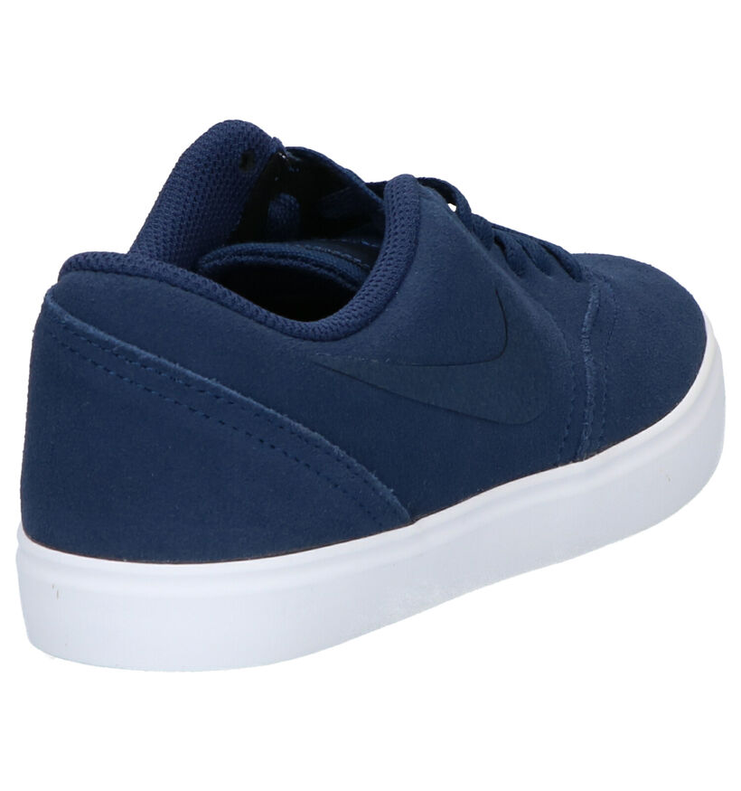 Nike SB Check Baskets en Bleu en daim (261661)