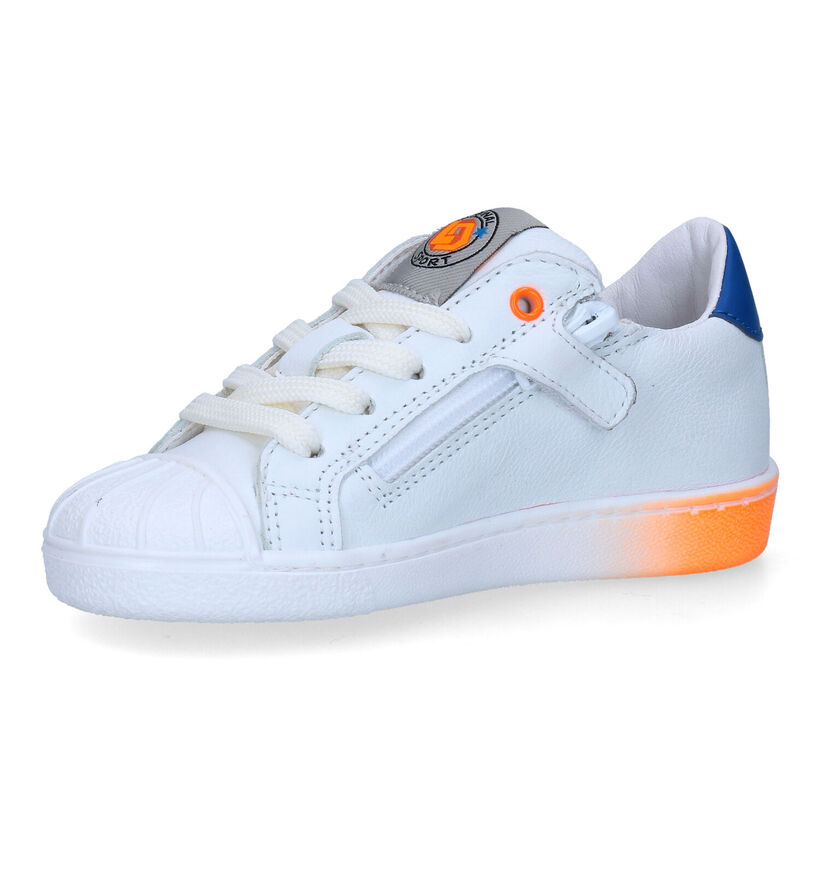 Little David Roef 1B Witte Veterschoenen in leer (308253)
