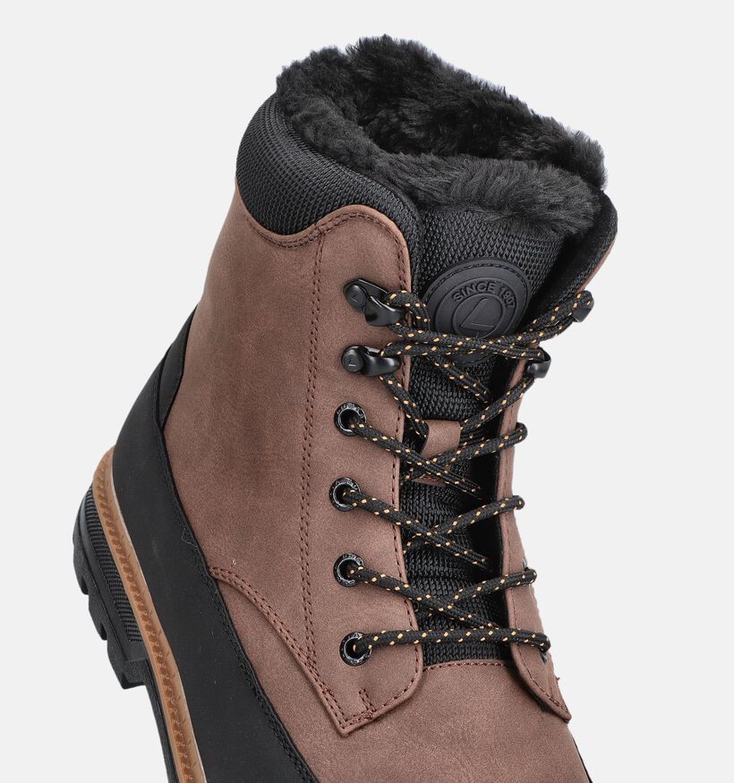 Luhta Reilu MR Bottines Fourr&eacute;es en Marron pour hommes (378599) - pour semelles orthop&eacute;diques