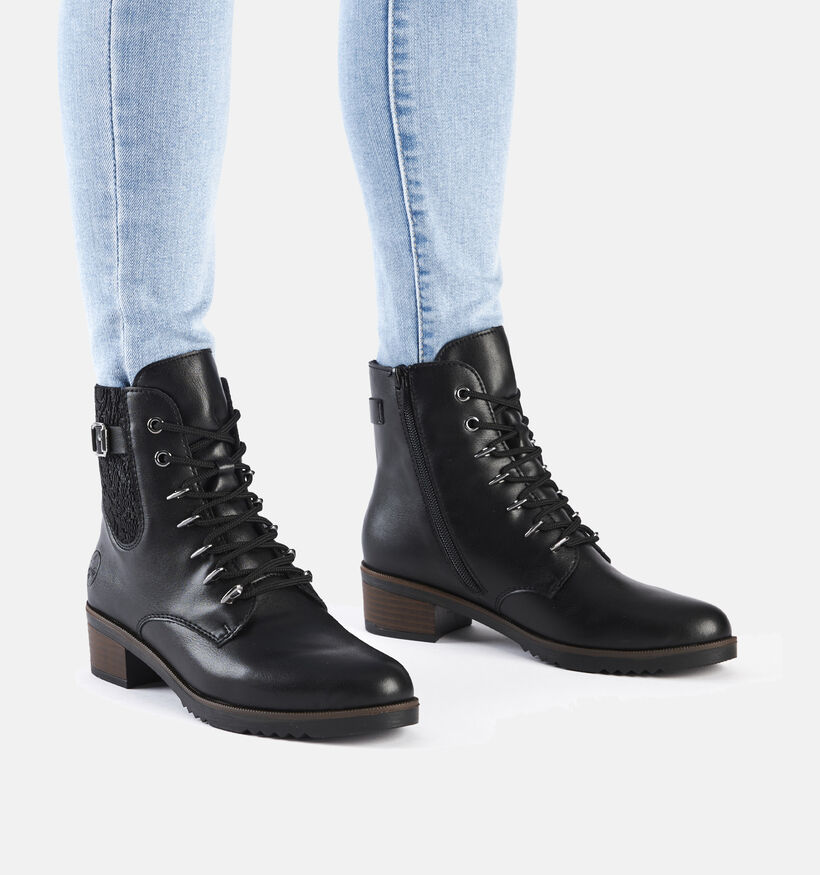 Rieker Bottines à lacets en Noir pour femmes (347419)