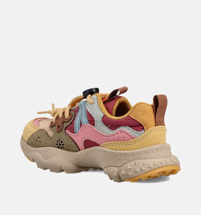 Naturino x Flower Mountain Yamano 3  Baskets basses en Marron pour filles (364156) - pour semelles orthopédiques