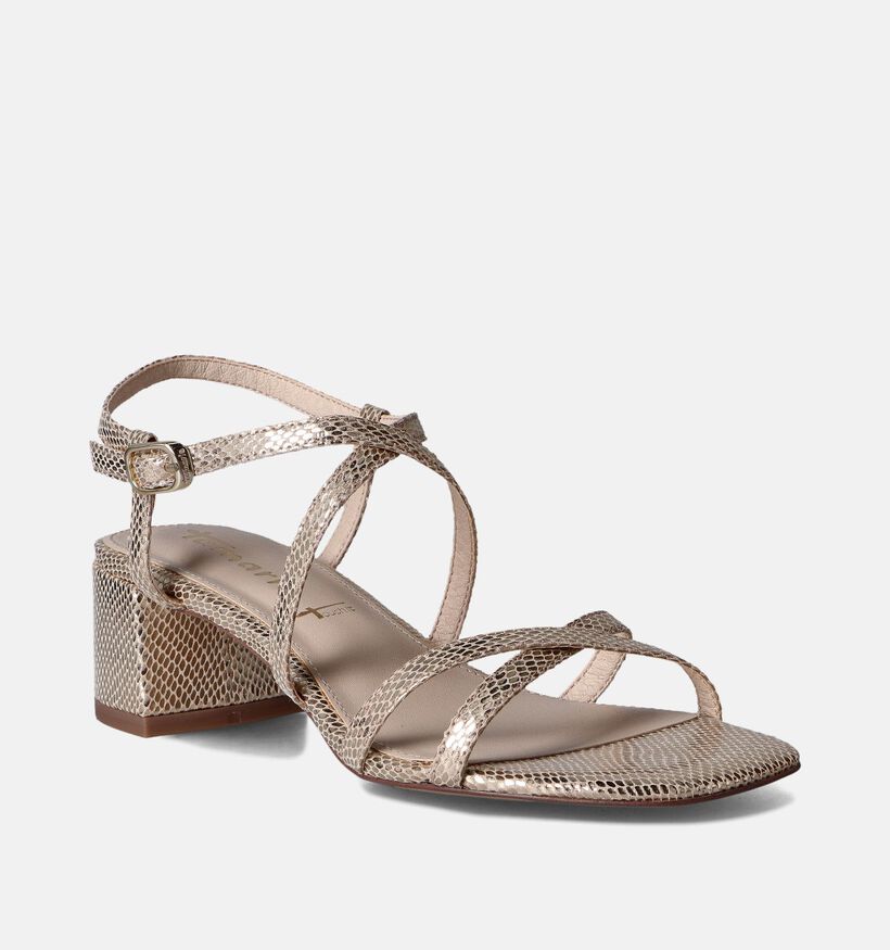 Tamaris Gouden Sandalen met blokhak voor dames (354440)