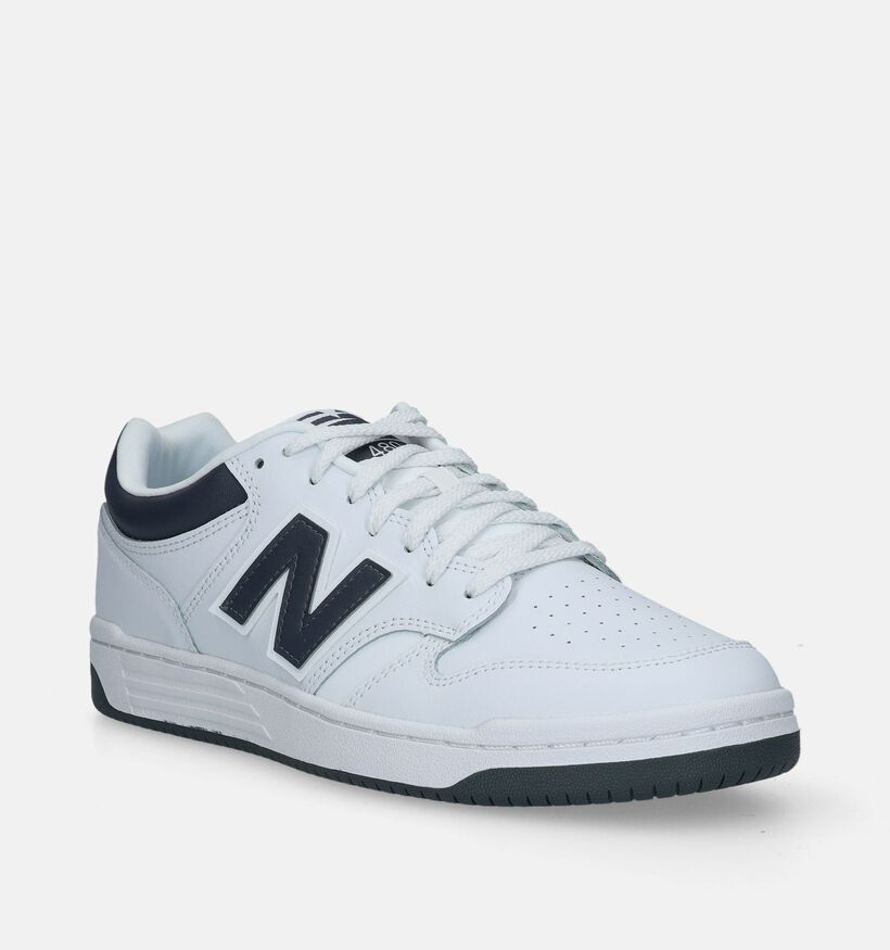 New Balance BB 480 Witte Sneakers voor jongens, heren (343070) - geschikt voor steunzolen
