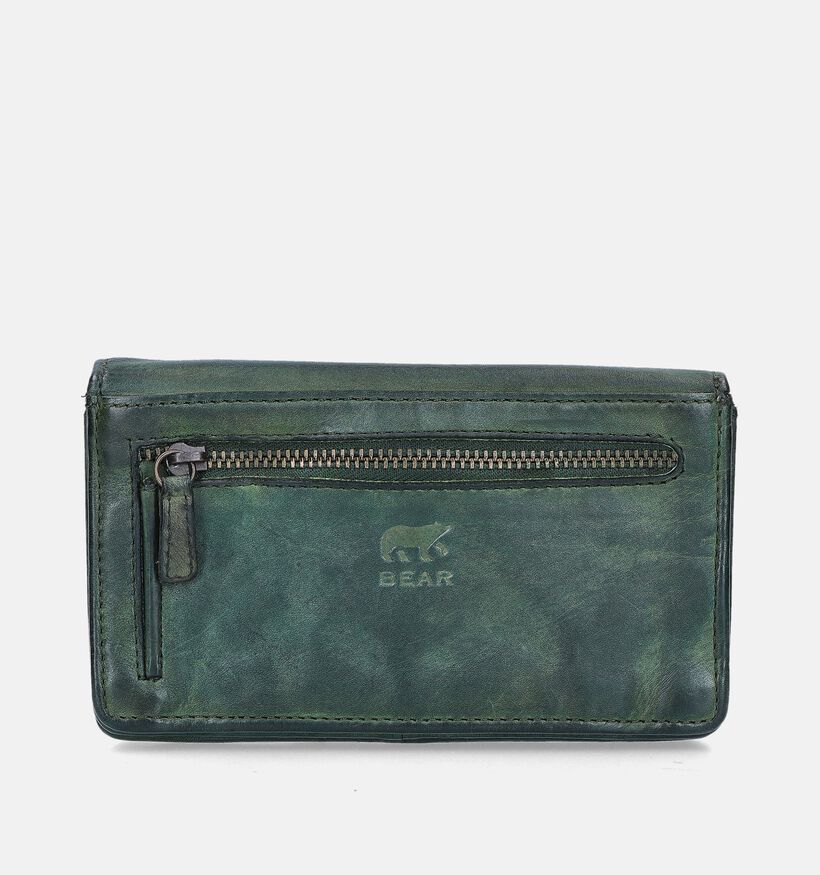Bear Design Porte-monnaie zipp&eacute; en Vert pour femmes (382121)