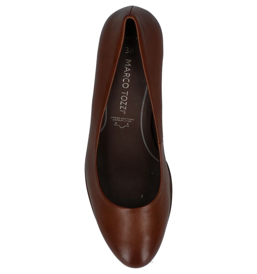 Cognac Klassieke Pumps Marco Tozzi in leer (226341)