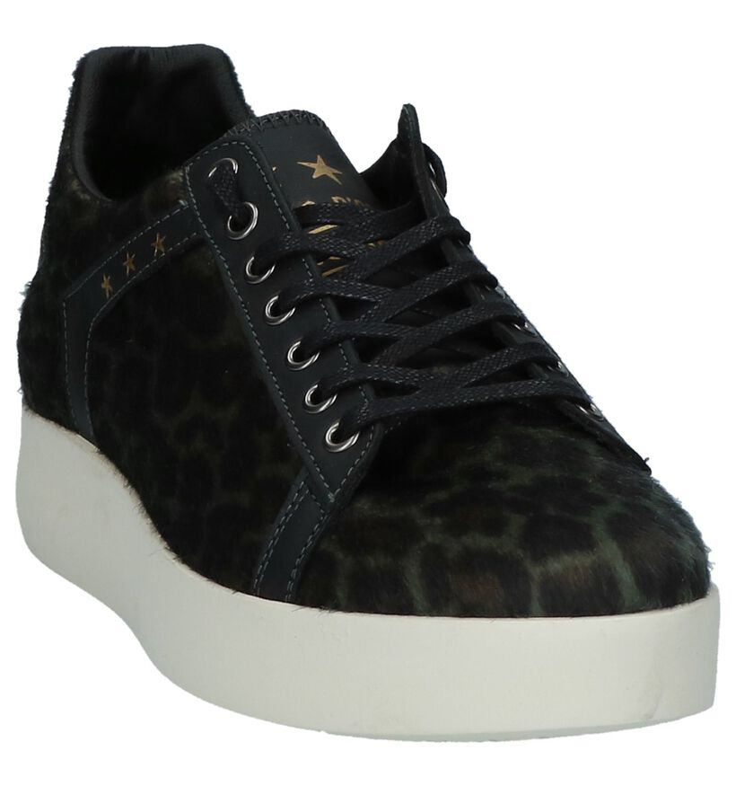Bruine Sneakers Pantofola d'Oro Lecce Leopard Donne Low in leer (227336)