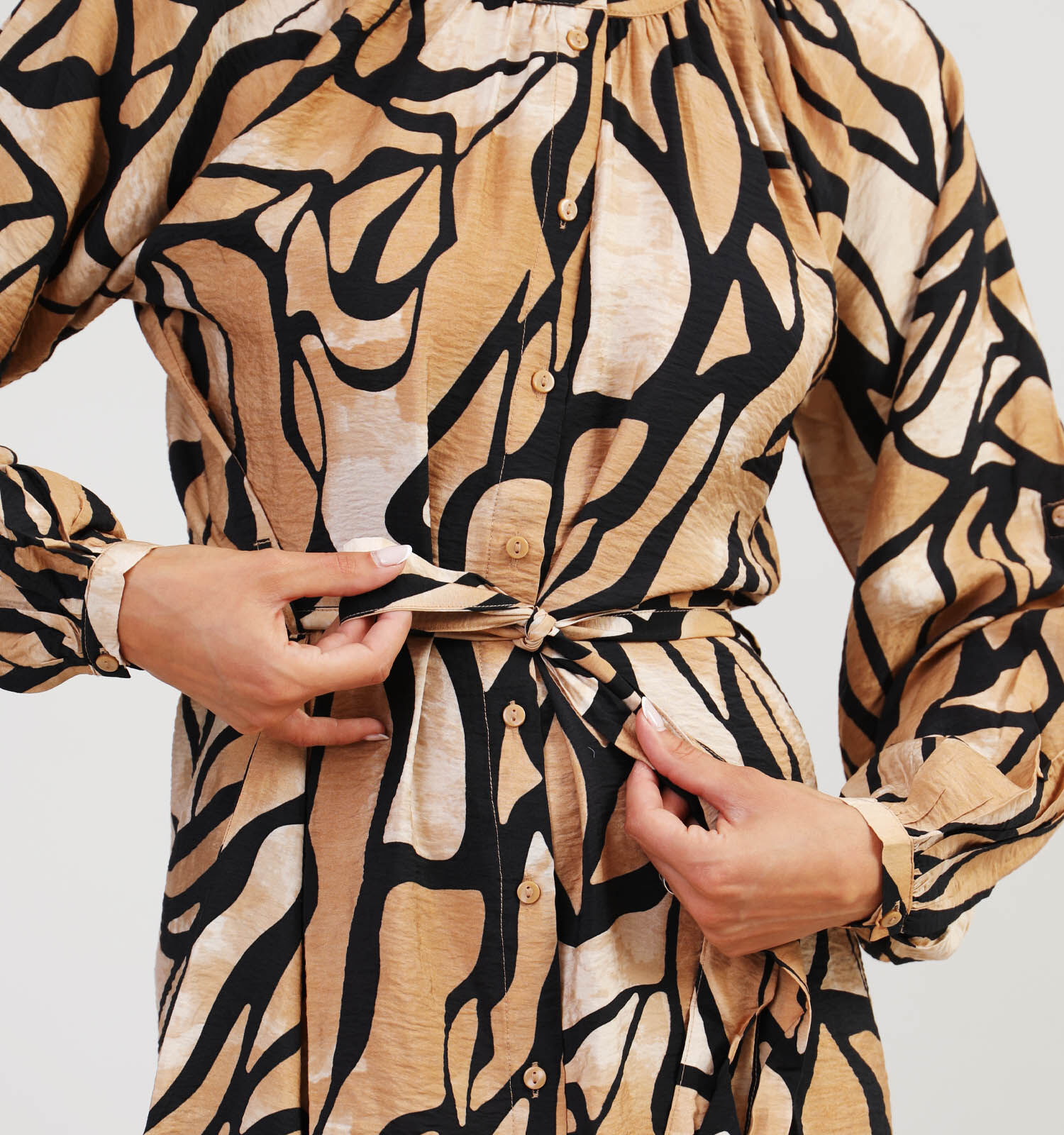 Vero Moda Martha Bruine Korte jurk Dames Kleedjes Online op TORFS.BE