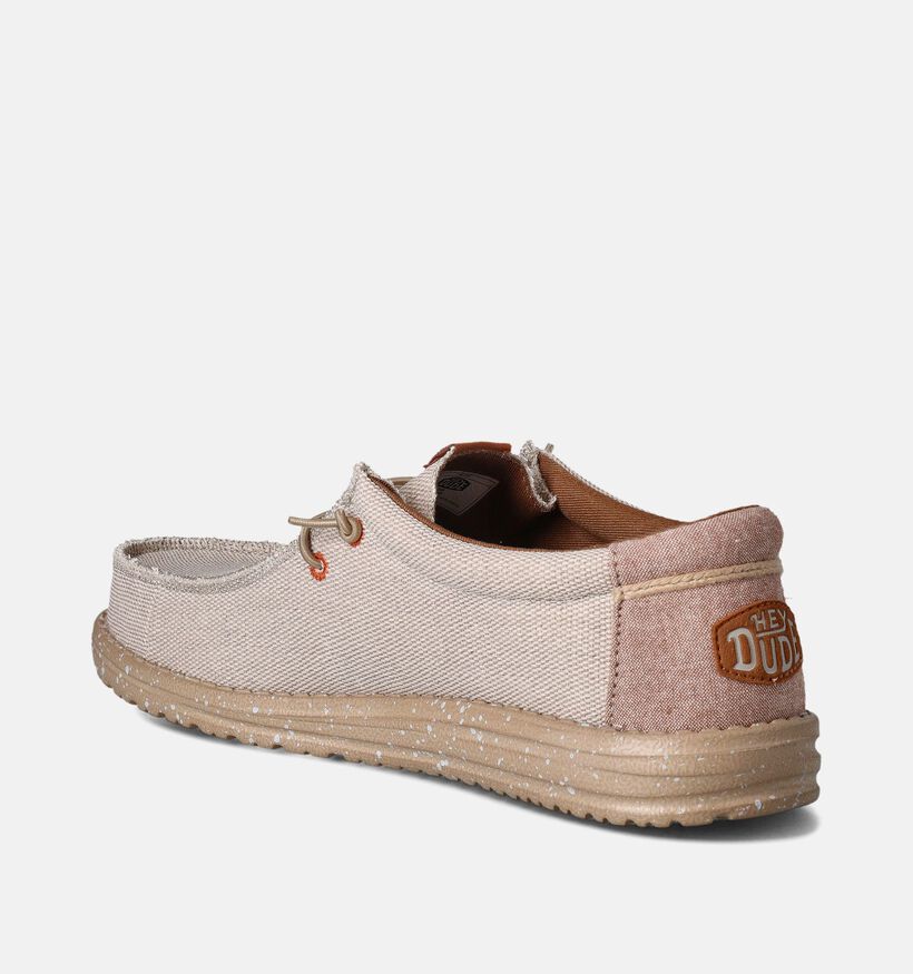 HEYDUDE Wally Coastline Jute Mocassins en Beige pour hommes (353468) - pour semelles orthopédiques