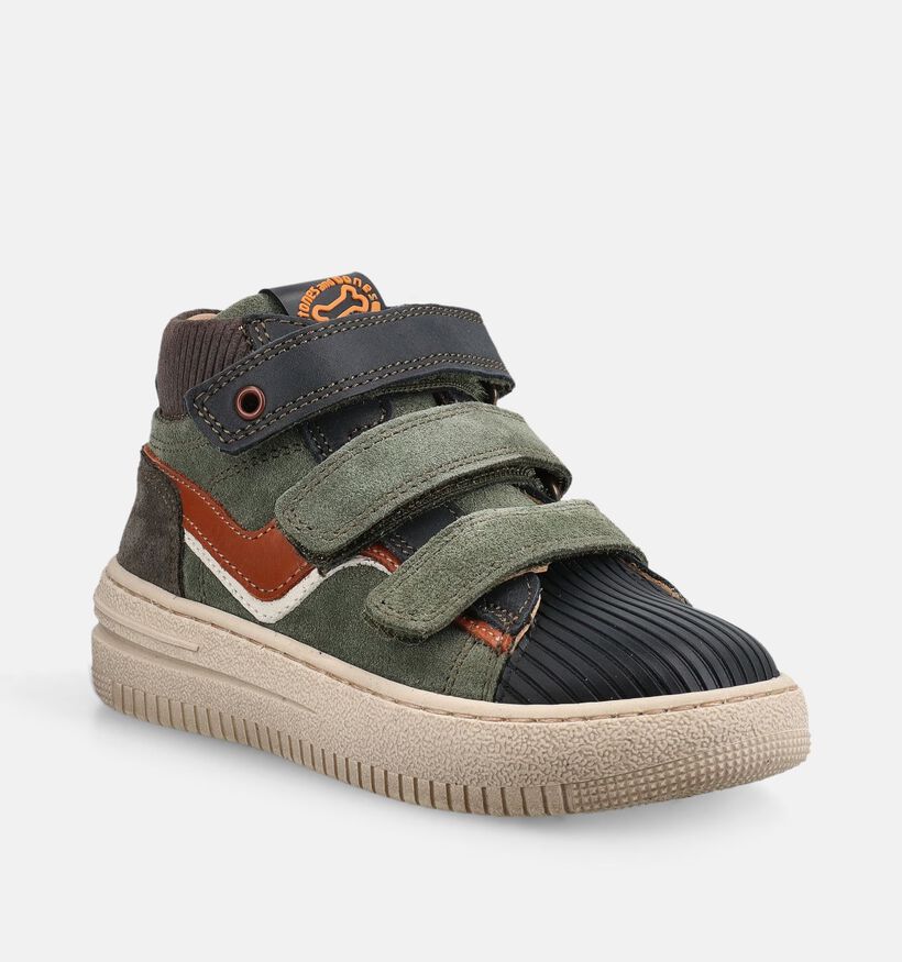 STONES and BONES Munch Groene Hoge Sneakers voor jongens (381391) - geschikt voor steunzolen