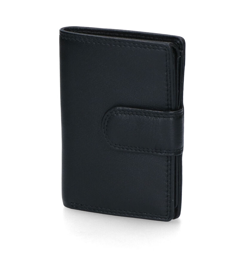 Euro-Leather Porte-cartes en Noir en cuir (310423)