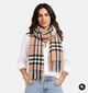 Laurent David Tartan Ch&acirc;le en Noir/Brun pour femmes (382920)