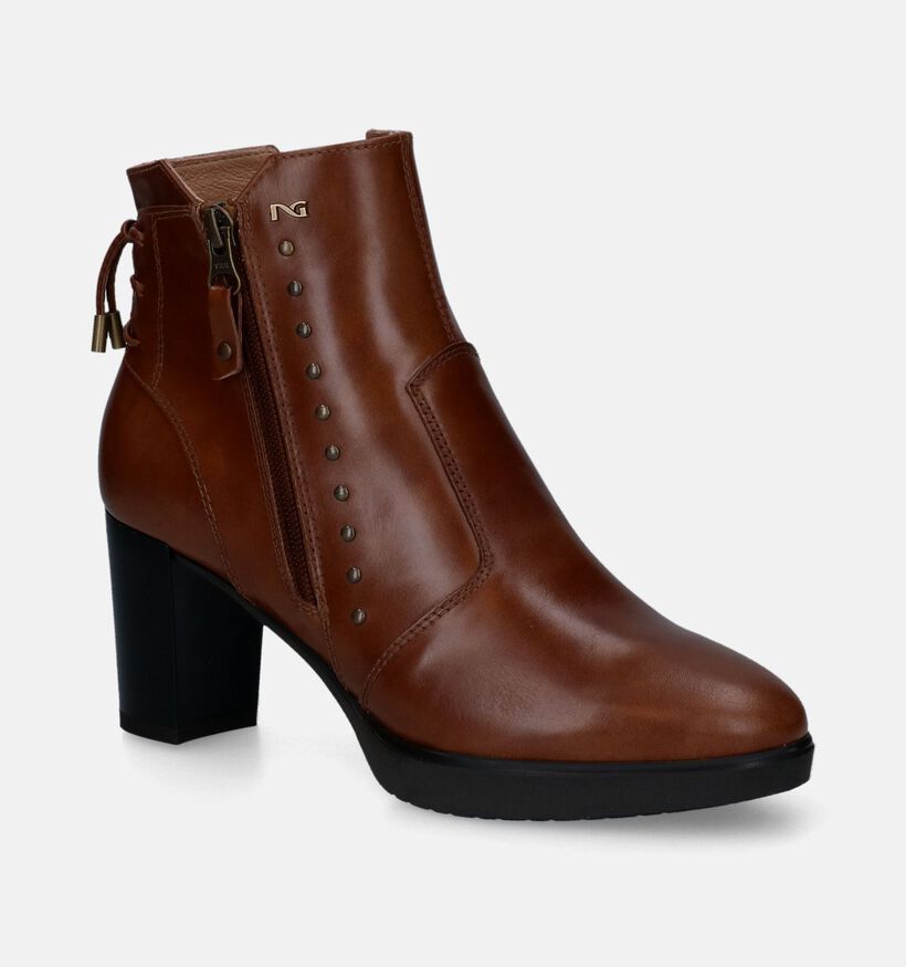 NeroGiardini Cognac Enkellaarzen in leer (314395)