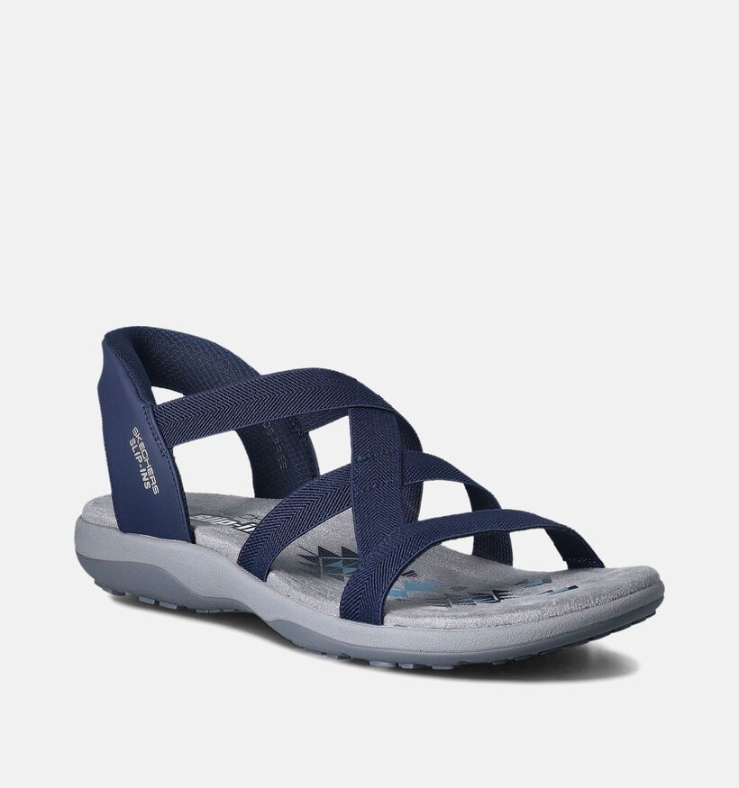 Skechers Reggae Slim Stretch Flex Blauwe Sandalen voor dames (354740)