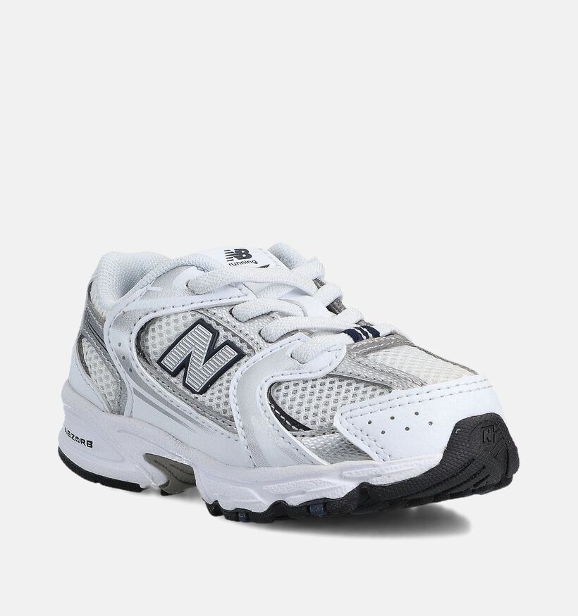 New Balance 530 Baskets en Blanc pour gar&ccedil;ons, filles (366192) - pour semelles orthop&eacute;diques