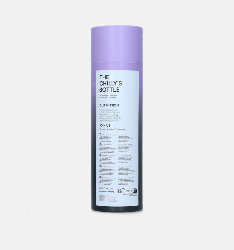 Chilly’s x Gradient Midnight Haze Gourde en Mauve 500ml pour femmes, garçons, filles, hommes (356815)