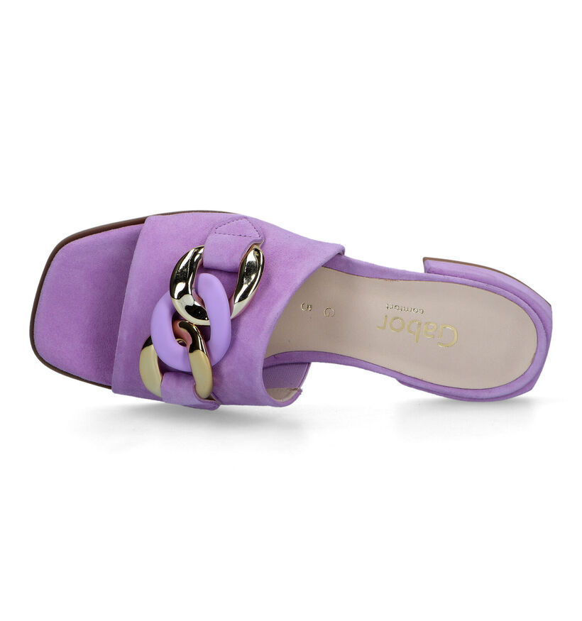Comfort Nu-pieds plates en Violet pour femmes (323422)