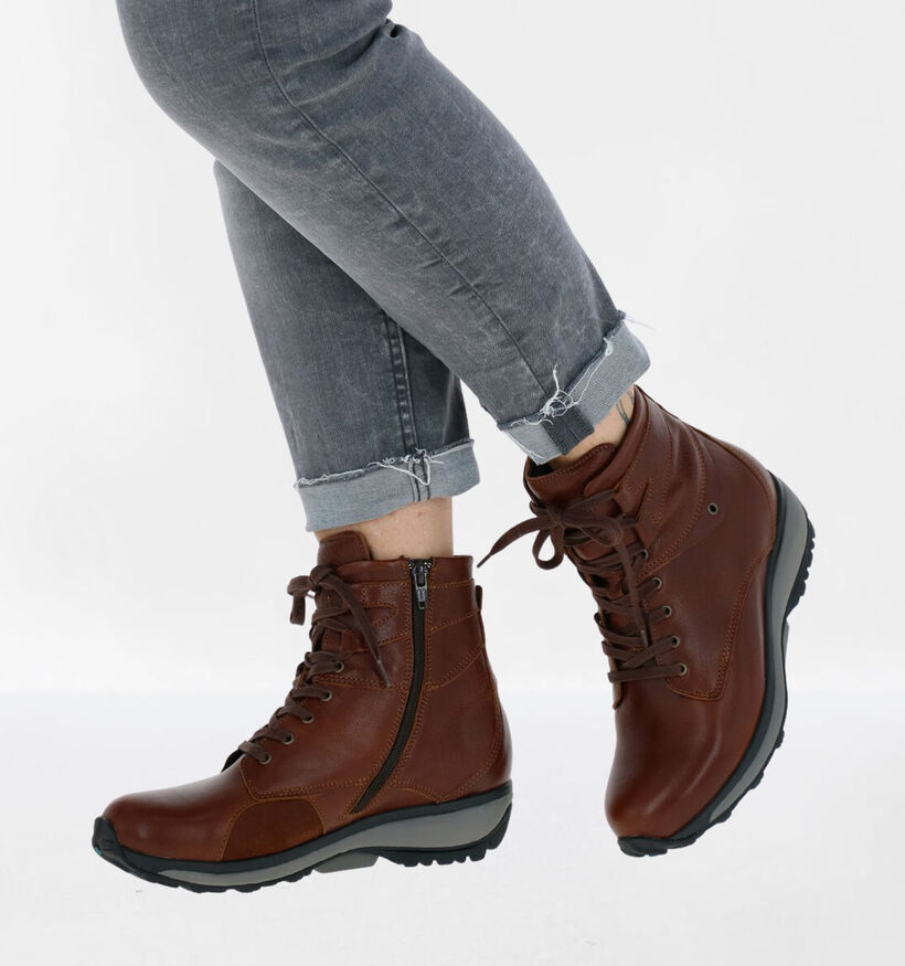 Xsensible Montreal Bottines en Cognac pour femmes (284945) - pour semelles orthopédiques