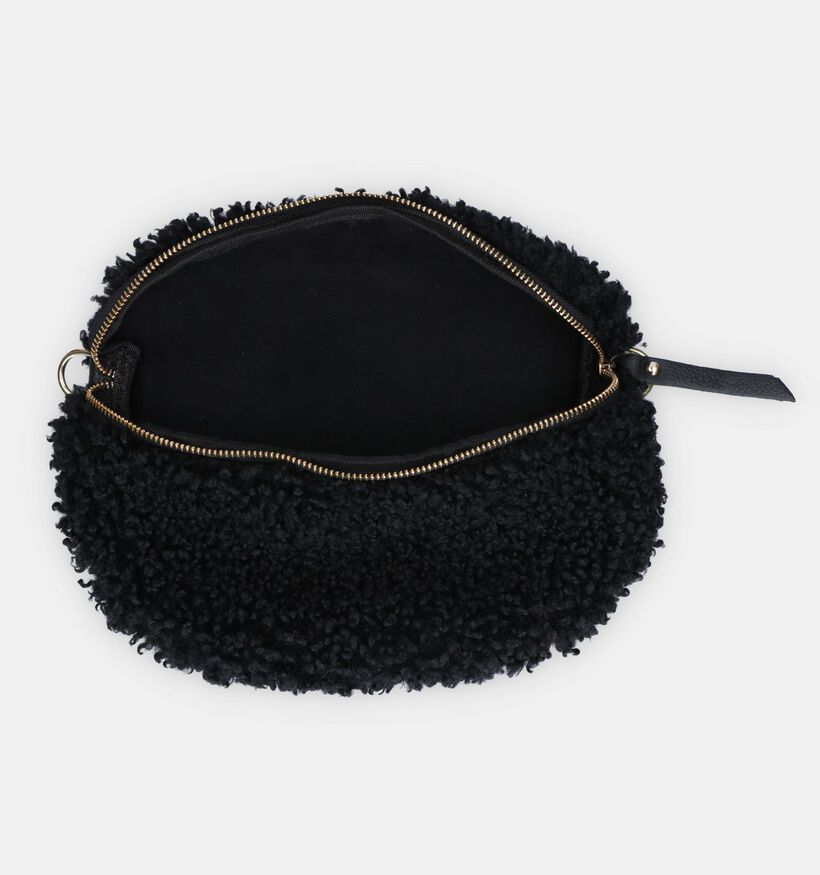 Via Limone Sac porté croisé en Teddy en Noir pour femmes (336329)