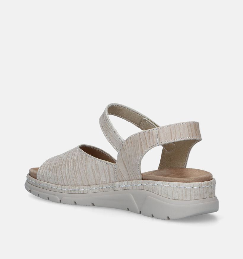 Suave Beige Sandalen voor steunzolen voor dames (341932) - geschikt voor steunzolen