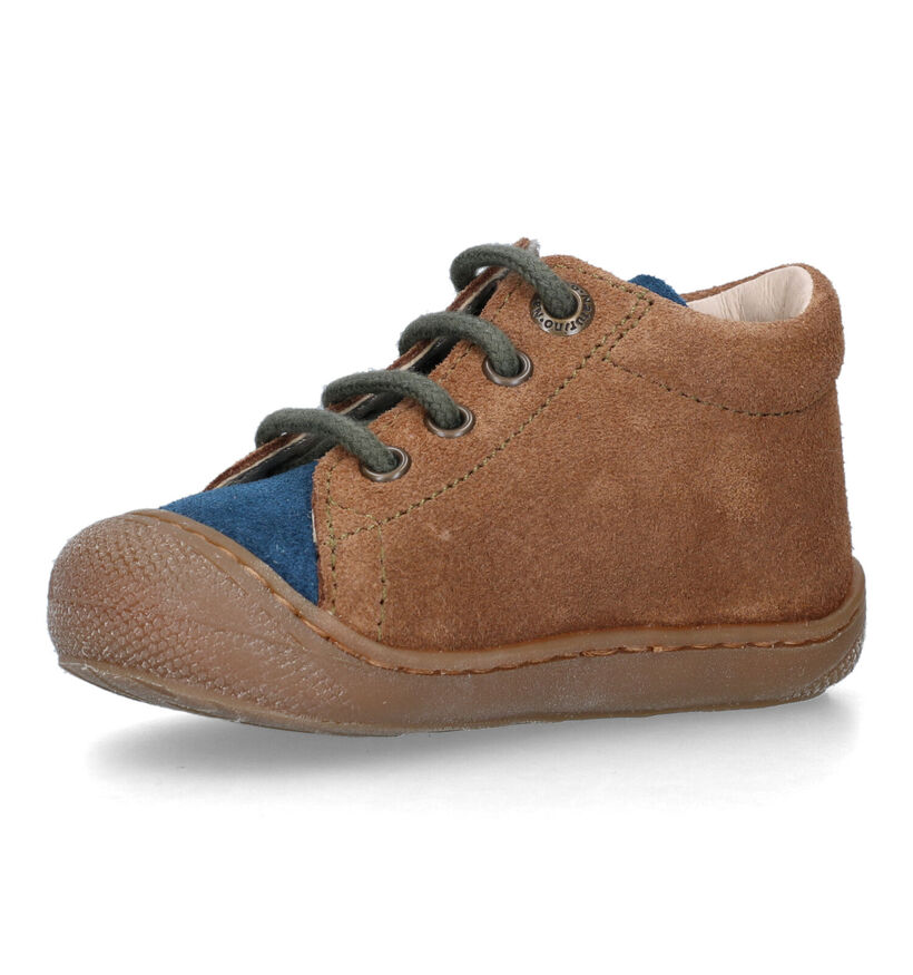 Naturino Cocoon Suede Bruine Babyschoentjes voor meisjes, jongens (355489) - geschikt voor steunzolen