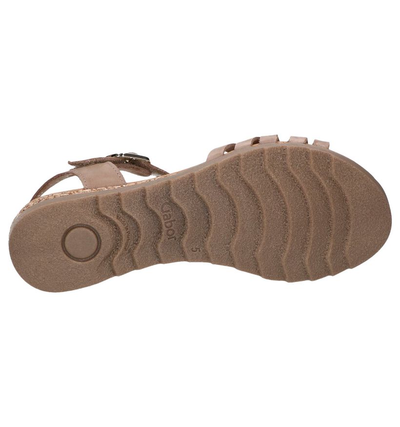 Taupe Sandalen Gabor Comfort in nubuck (245463)