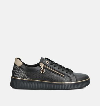 Remonte Chaussures plates Noir/Blanc