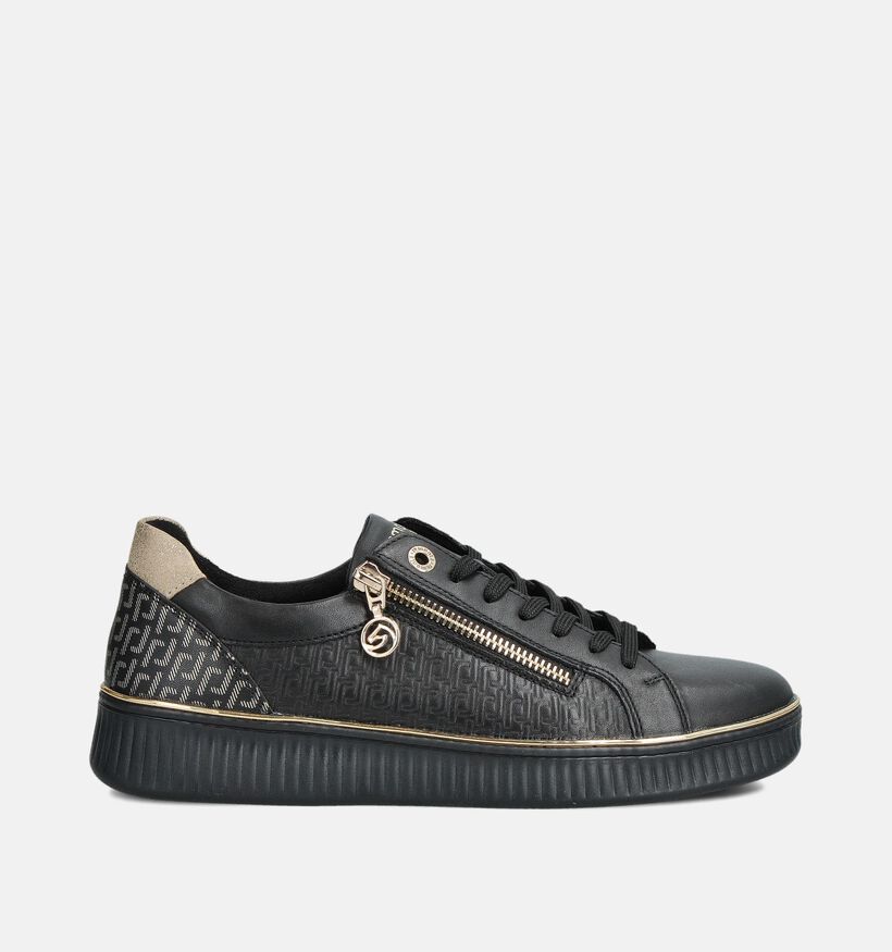 Remonte Zwarte Sneakers met Veter en Rits voor dames (360408) - geschikt voor steunzolen
