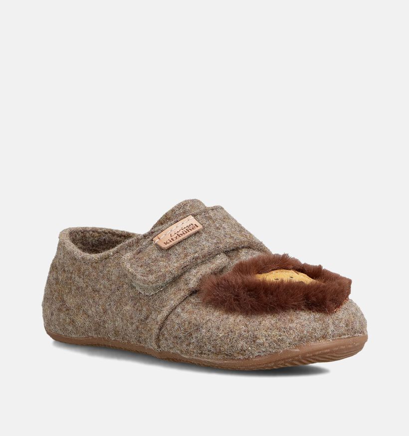 Living Kitzbühel Pantoufles en Beige foncé pour filles, garçons (365712)