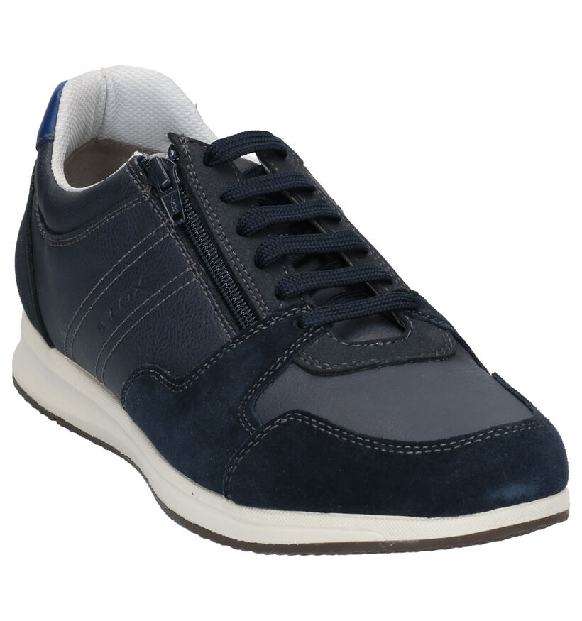 Geox Chaussures basses en Bleu foncé en simili cuir (266687)