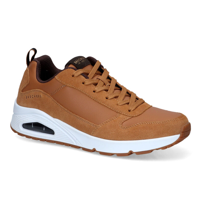 Skechers Uno Stacre Baskets en Cognac en simili cuir (312696)