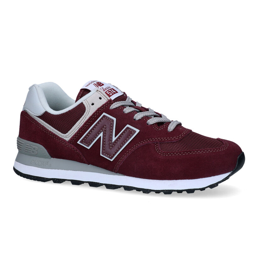 New Balance ML 574 Baskets en Bordeaux pour hommes (327266) - pour semelles orthopédiques