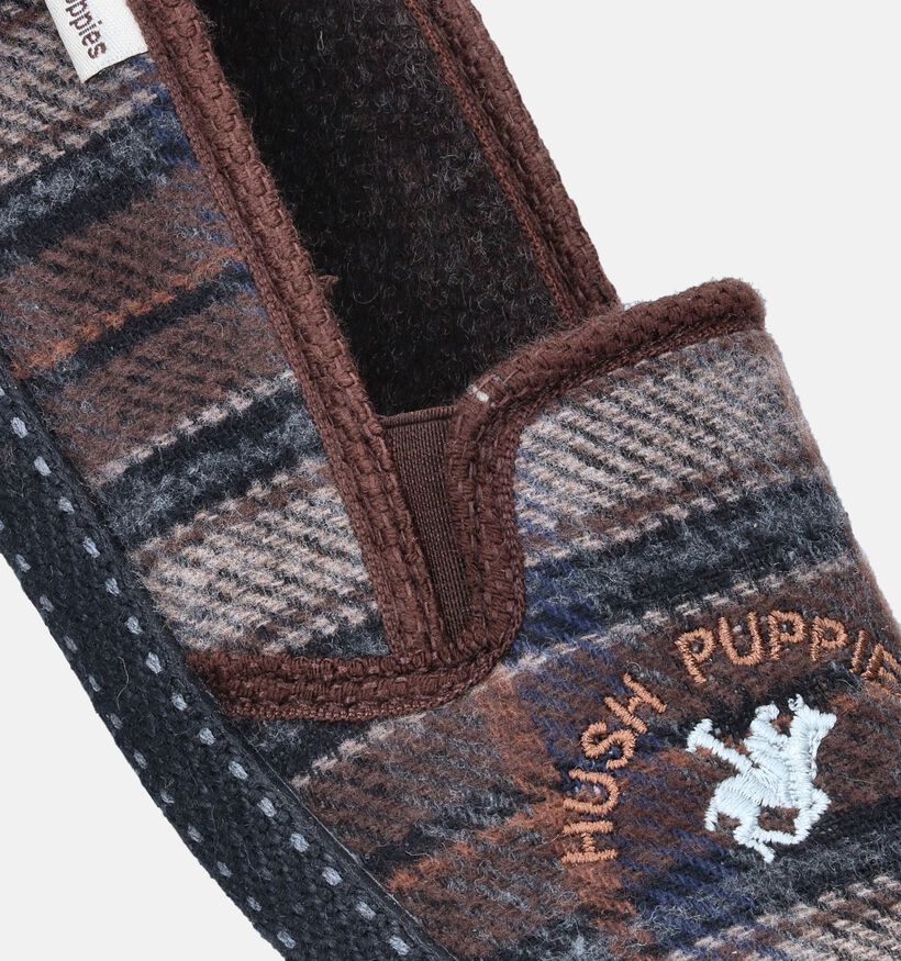 Hush Puppies Lacames Pantoufles à carreaux en Marron pour hommes (346577)