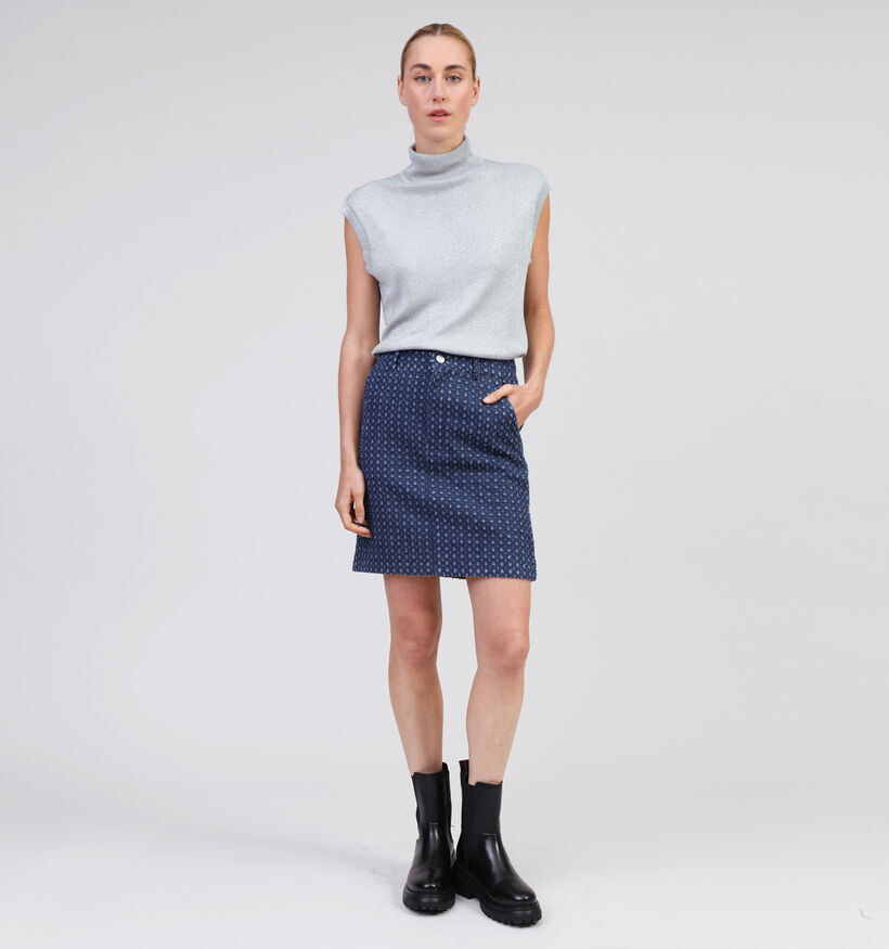 Vila Silver Blauwe Korte jeansrok voor dames (348767)