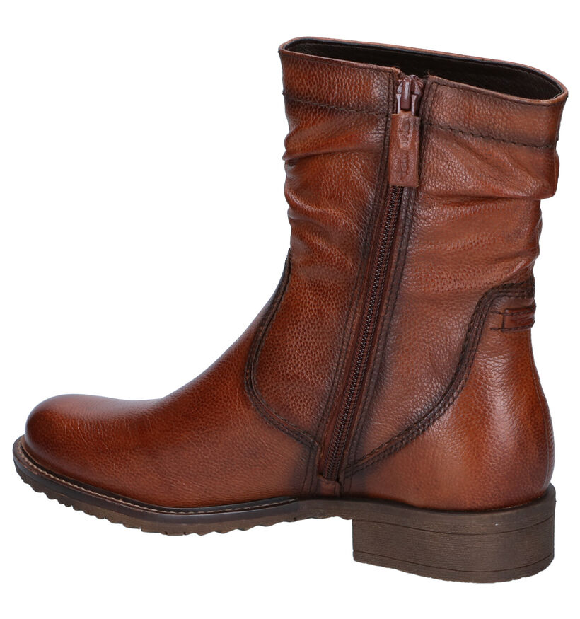 Tamaris Touch it Cognac Enkellaarzen in leer (296820)