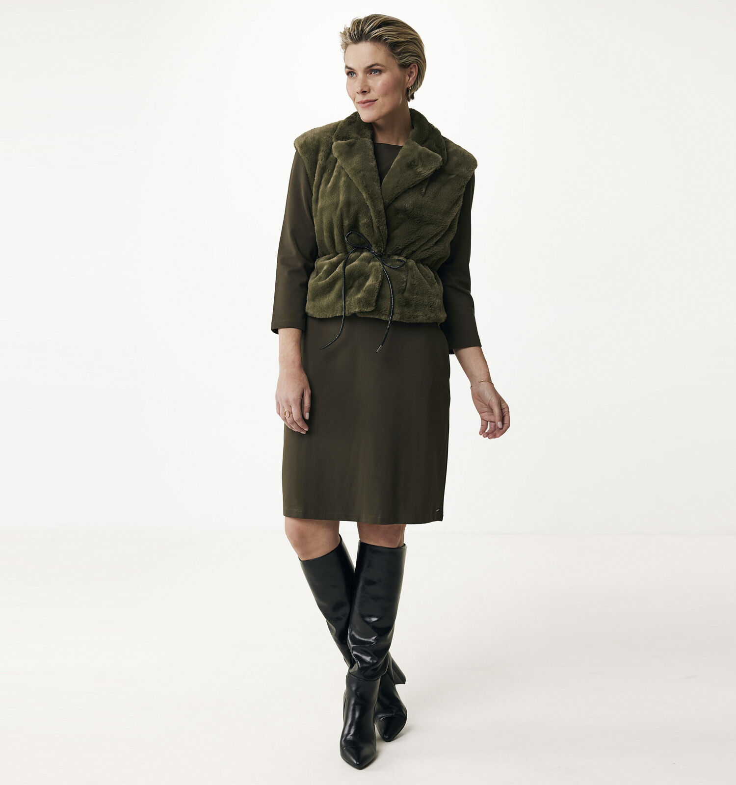 Mexx Veste courte sans manches en fausse fourrure en Vert Femmes Manteaux en ligne sur TORFS.BE
