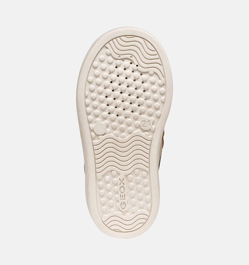 Geox Nashik Beige/Multi Babysneakers voor jongens (376222) - geschikt voor steunzolen