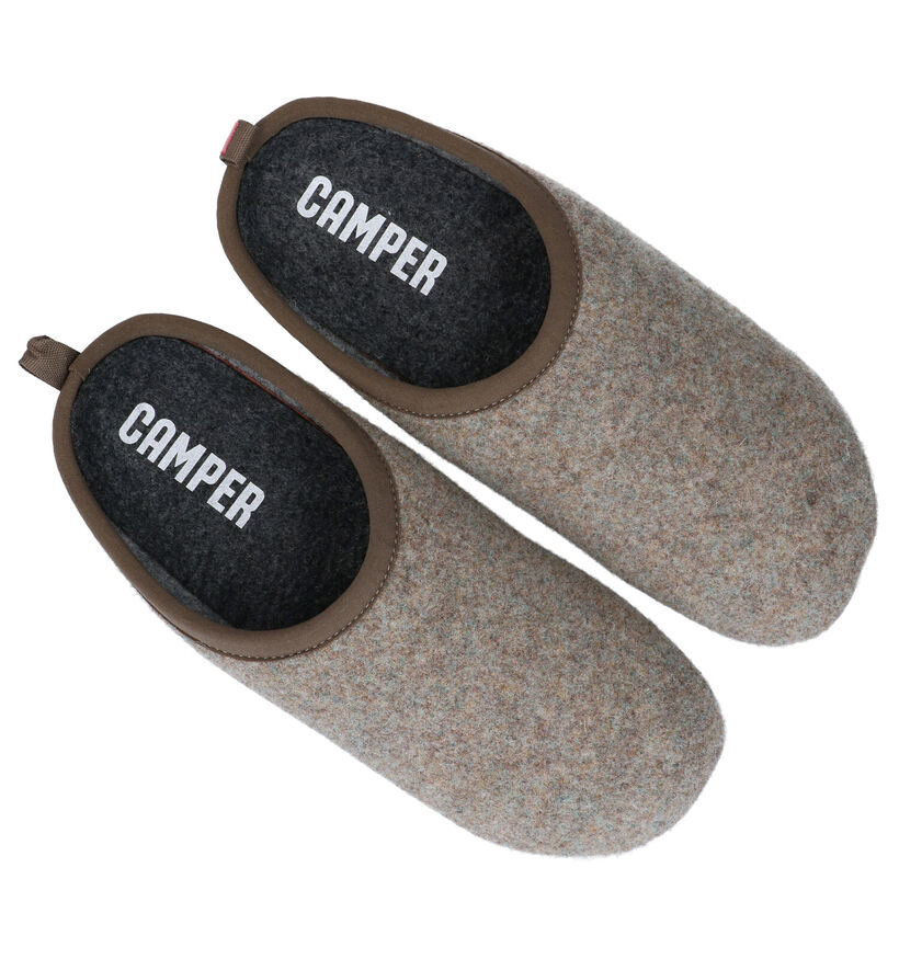 Camper Pantoufles ouvertes en Taupe en textile (282122)